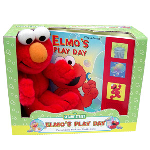 PBS Kids - Sesame Street : Elmo's Play Day. Interactive Play-a-sound Book and Cuddly Toy