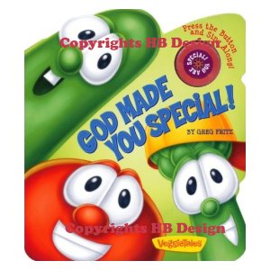 Veggie Tales: God Made You Special! Push the Button Storybook