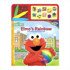PBS Kids - Sesame Street : Elmo's Fun Day Rainbow. Interactive Color Along Play-a-Sound Book