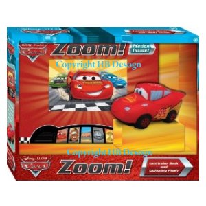 Playhouse Disney - Disney PIXAR Cars : Zoom.  GIFT SET in a BOX with a Lenticular Sound Book and Lightning Plush