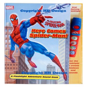 Cartoon Network - Marvel The Amazing Spider-Man: Here Comes Spider-Man! Interactive Play-a-Sound Flashlight Book