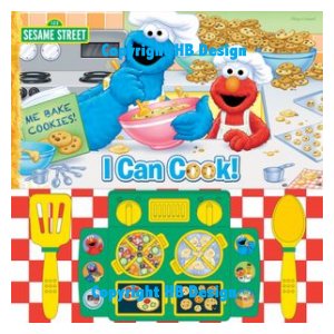 PBS Kids - Sesame Street: I Can Cook! Play-a-Sound Book With Cooking Toy Set