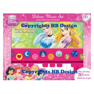 Playhouse Disney - Disney Princess: Deluxe Music Set Three Interactive Play-a-Song Songbooks with Piano