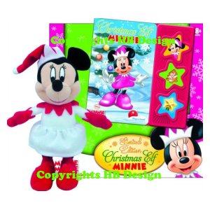 Disney Channel - Mickey Mouse & Friends: Christmas Elf Minnie. Interactive Play-a-sound Book and Cuddly Toy