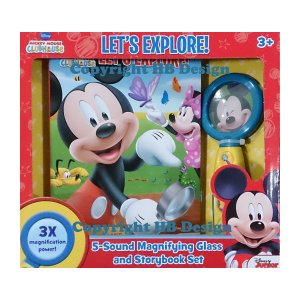 Playhouse Disney - Mickey Mouse Clubhouse: Let's Explore! Interactive Play-a-Sound Book with 3x Magnifying Glass Mini Set