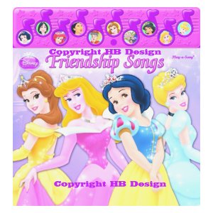 Disney Channel - Disney Princess : Friendship Songs. Interactive Play-a-Song Book with 10 Musical-Note-Shaped Buttons