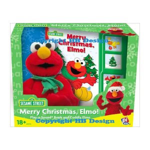 PBS Kids _ Sesame Street : Merry Christmas, Elmo! Interactive Play-a-sound Book and Cuddly Toy