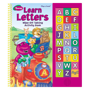 PBS Kids - Barney : Learn Letters.Wipe-Off Sound Book