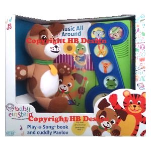 Playhouse Disney - Baby Einstein : Music All Around. A gift set of play-a-song book and cuddly Pavlov